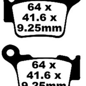 EBC BRAKE PAD CARBON TT DIRT
