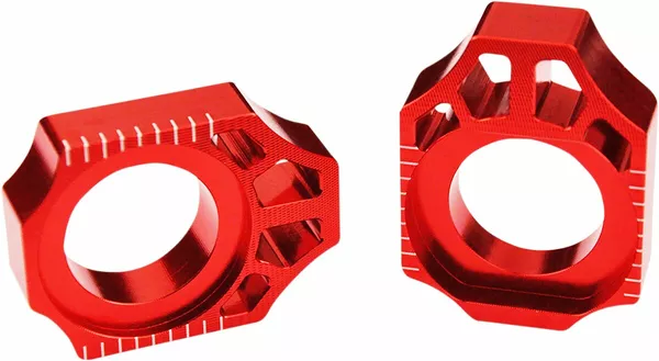 SCAR AXLE BLOCK KAW/SUZ RED